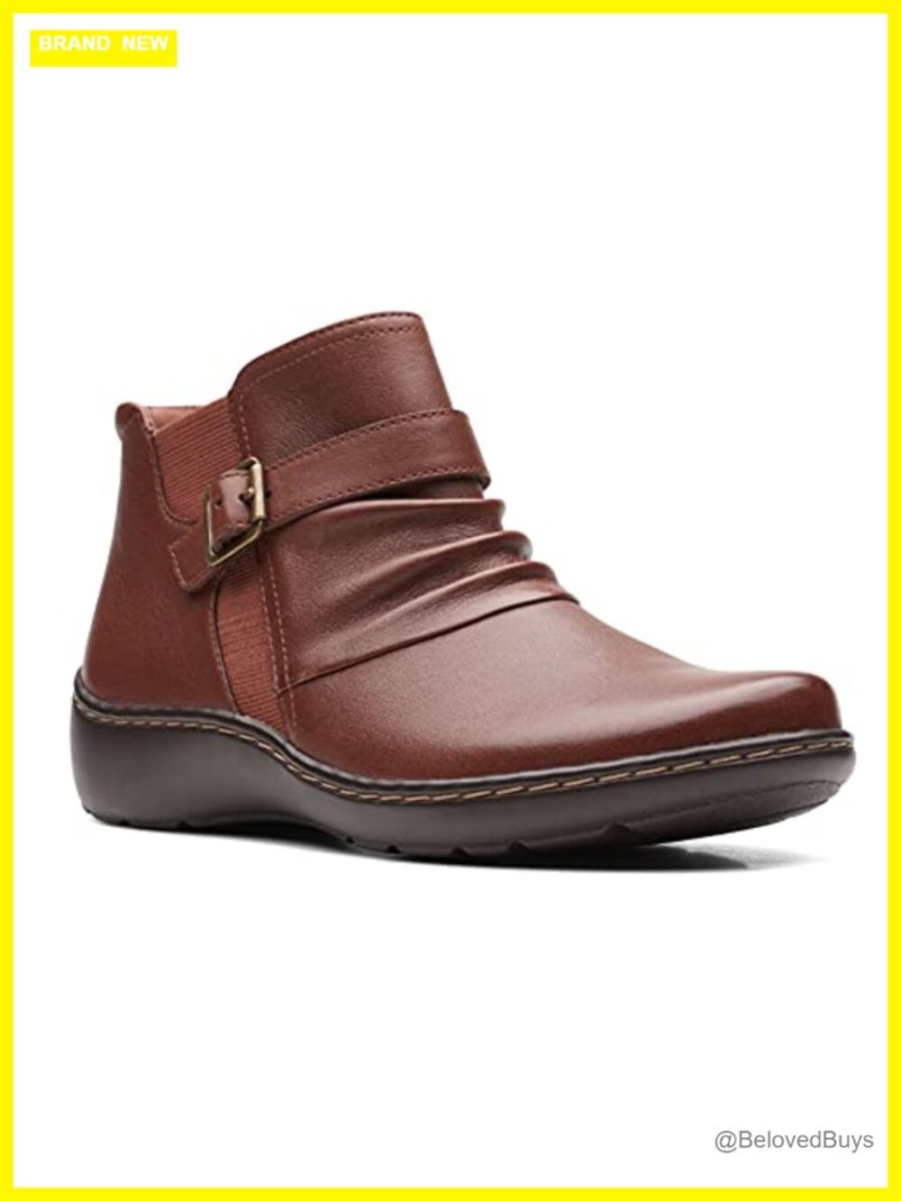 Leather Ankle Boots with Rouched Detail and Side Zip
